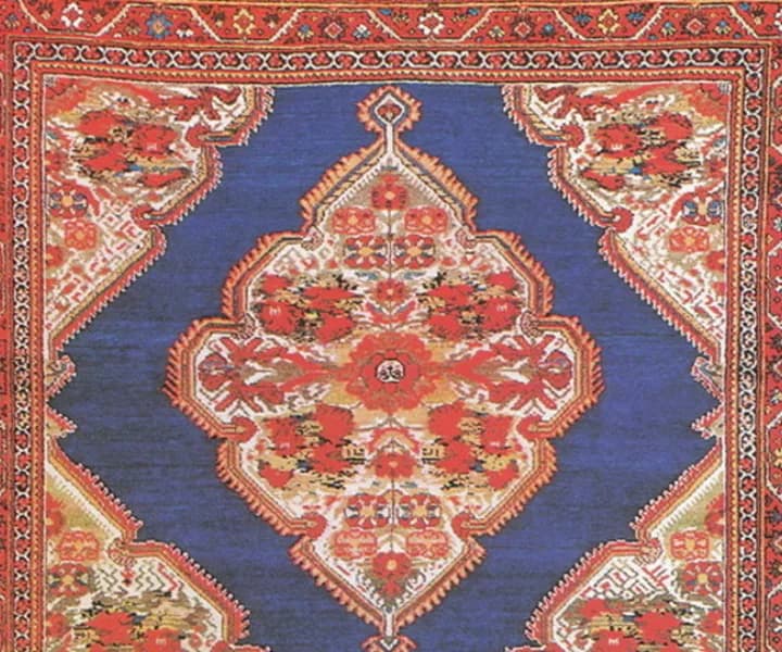 Blue medallion rug